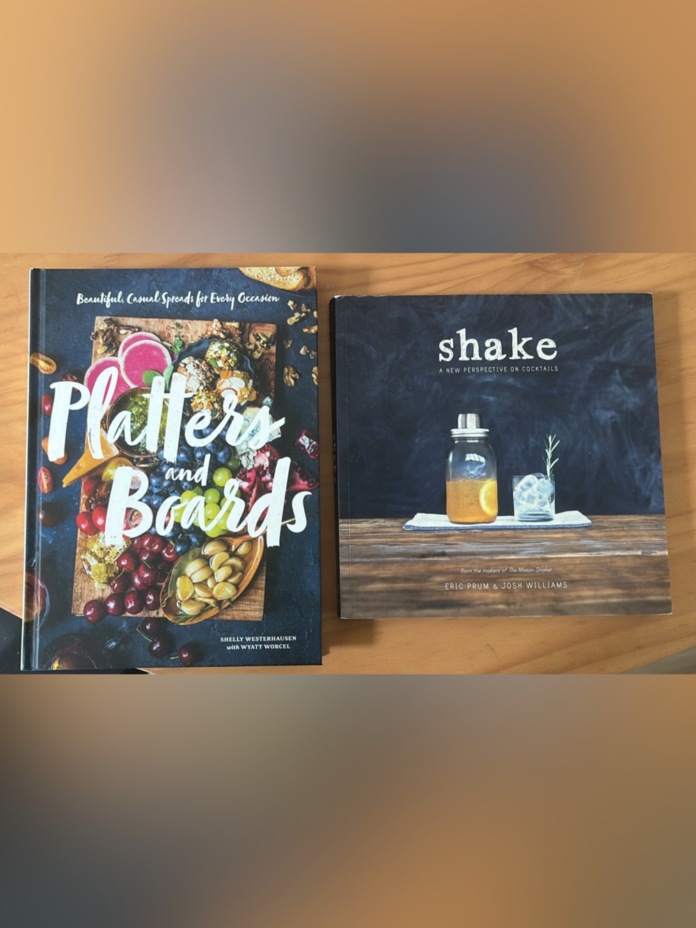 Pair of Cocktail & Entertaining Cookbooks - colorful cover art